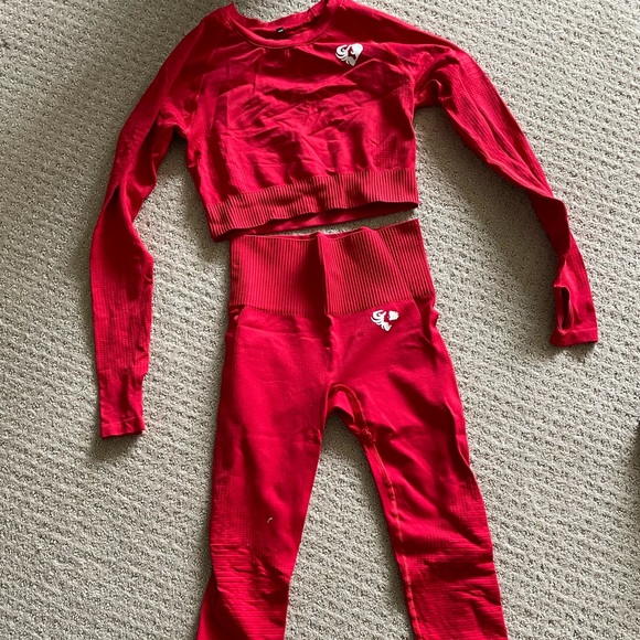 Womens best power seamless legging and long sleeve crop top set - Picture 4 of 9